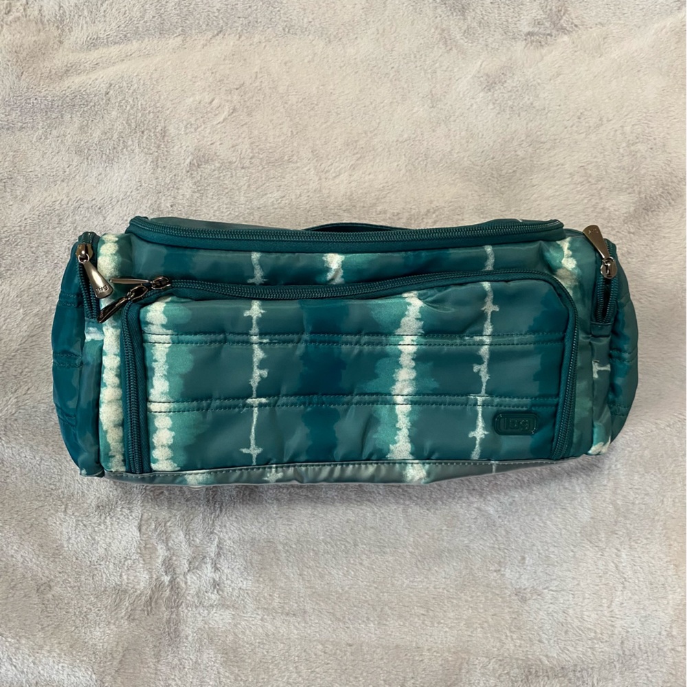 Lug Trolley XL shibori teal cosmetic/toiletries case